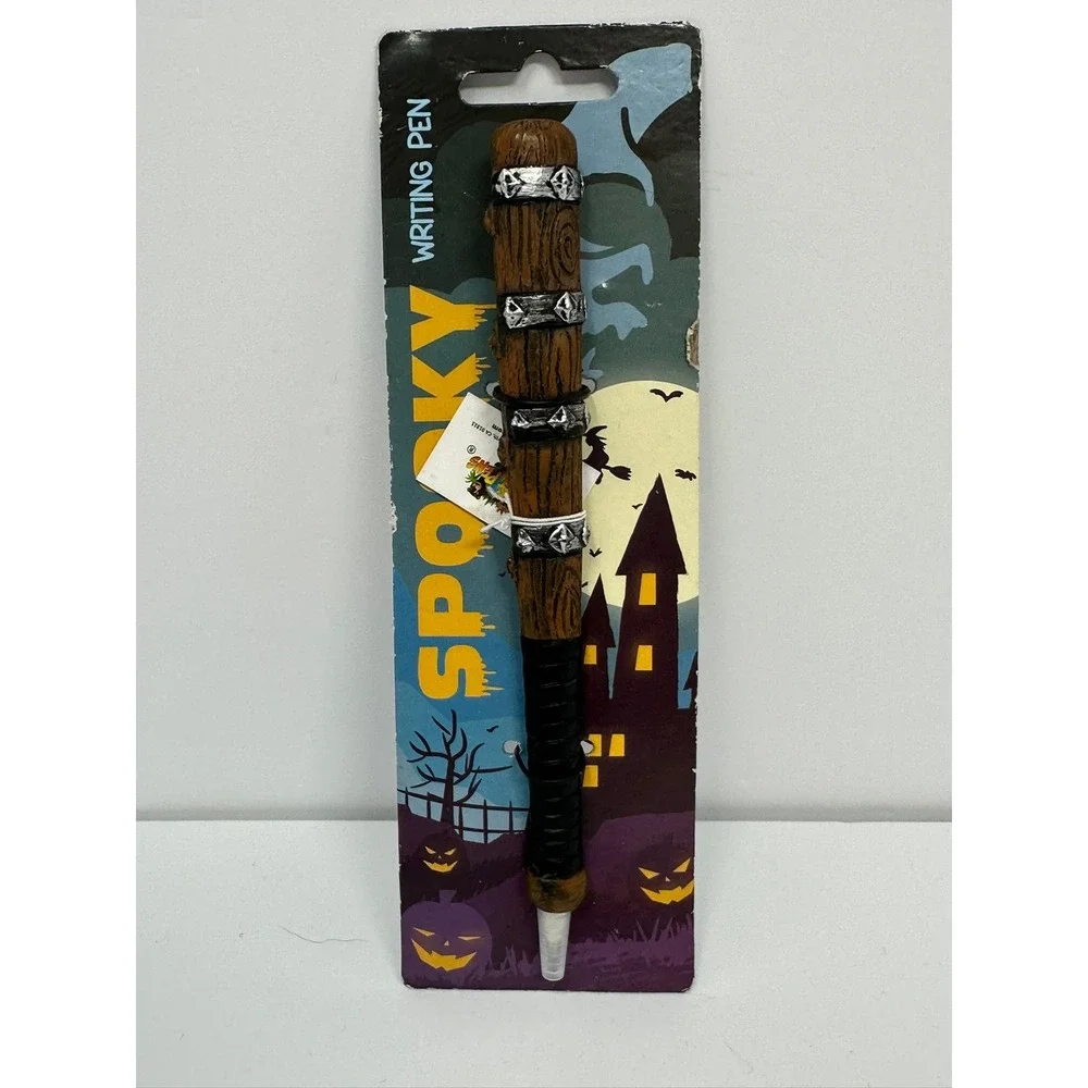 Planet Pens Spooky Barbed Wire Baseball Bat Novelty Writing Pen Halloween Brown